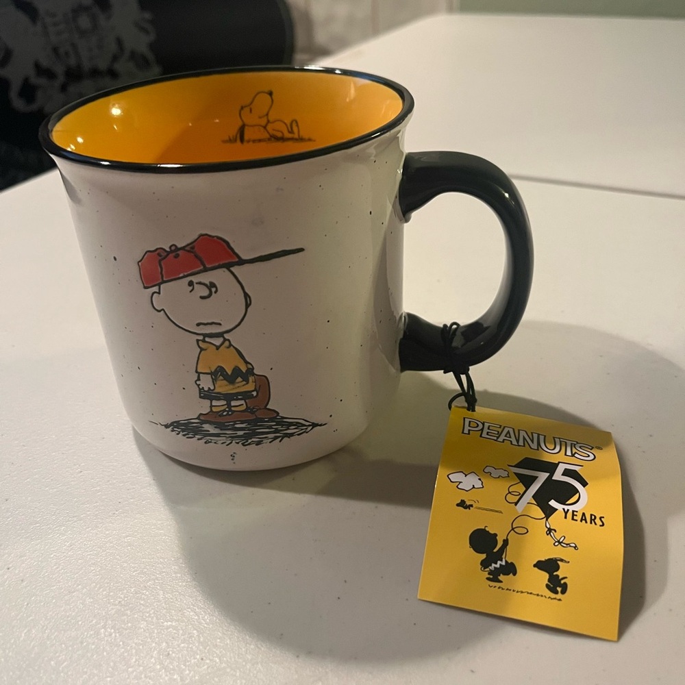 Peanuts Social Club cup- Mug with Red and Yellow Accents